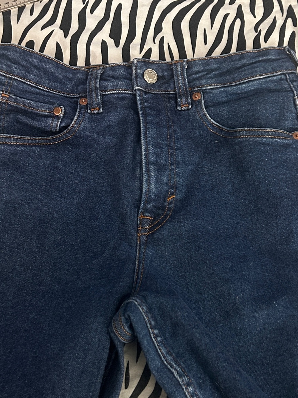 H&M High-Rise Dark Blue Women's Jeans